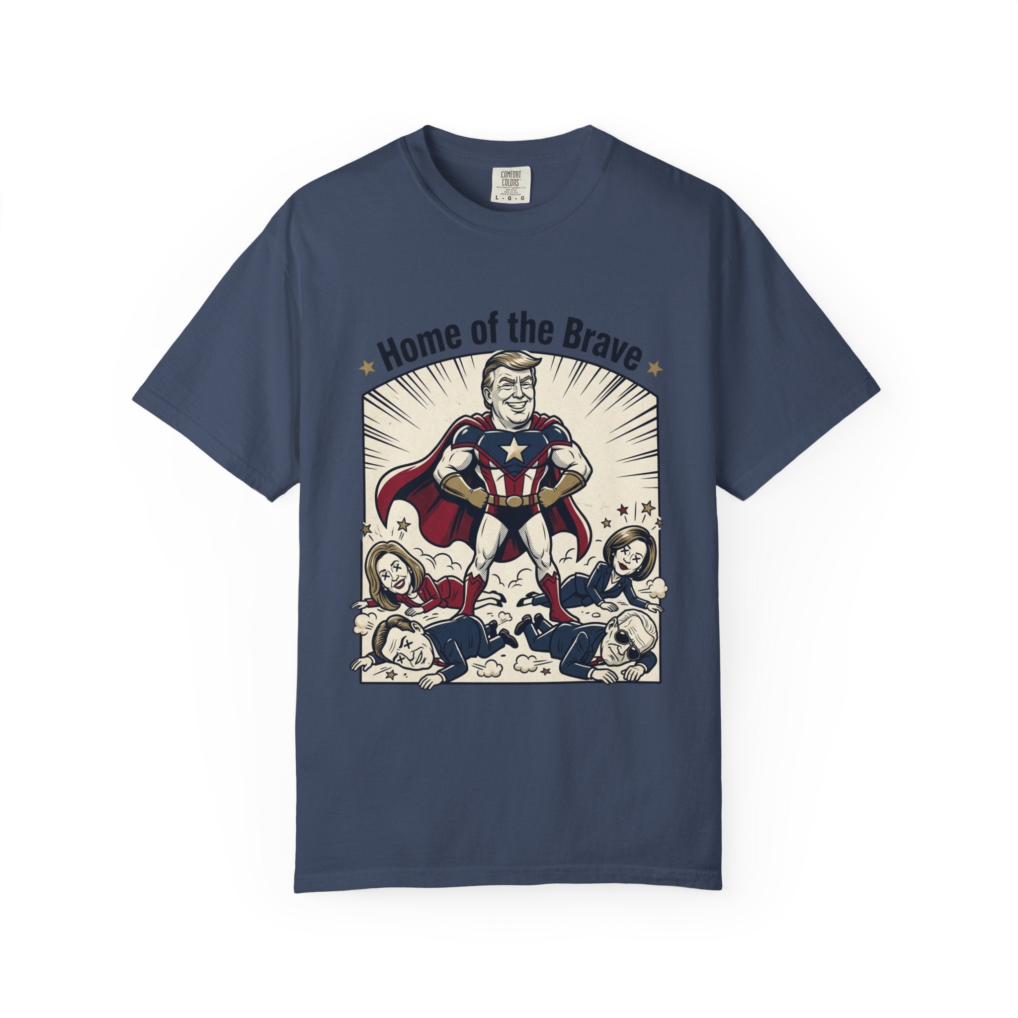 Patriotic 'Home of the Brave' Graphic T-Shirt