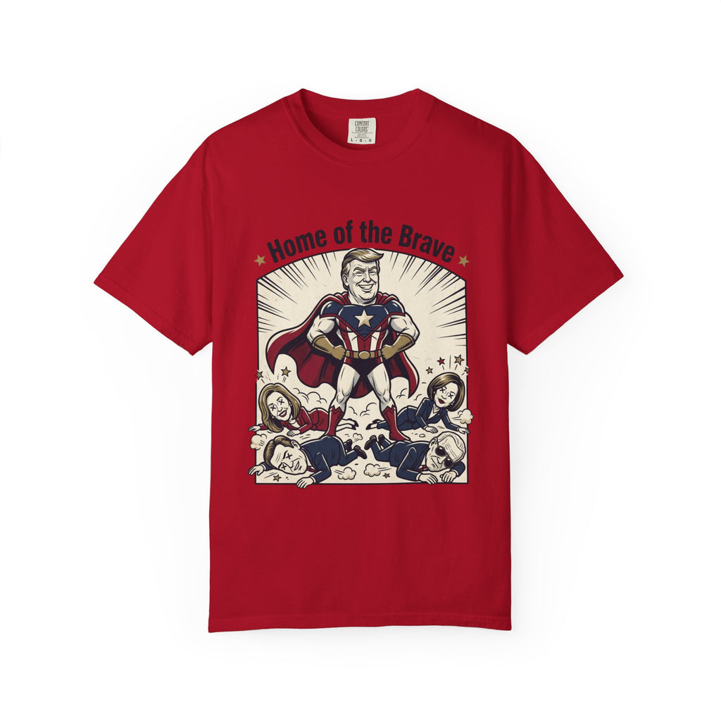 Patriotic 'Home of the Brave' Graphic T-Shirt