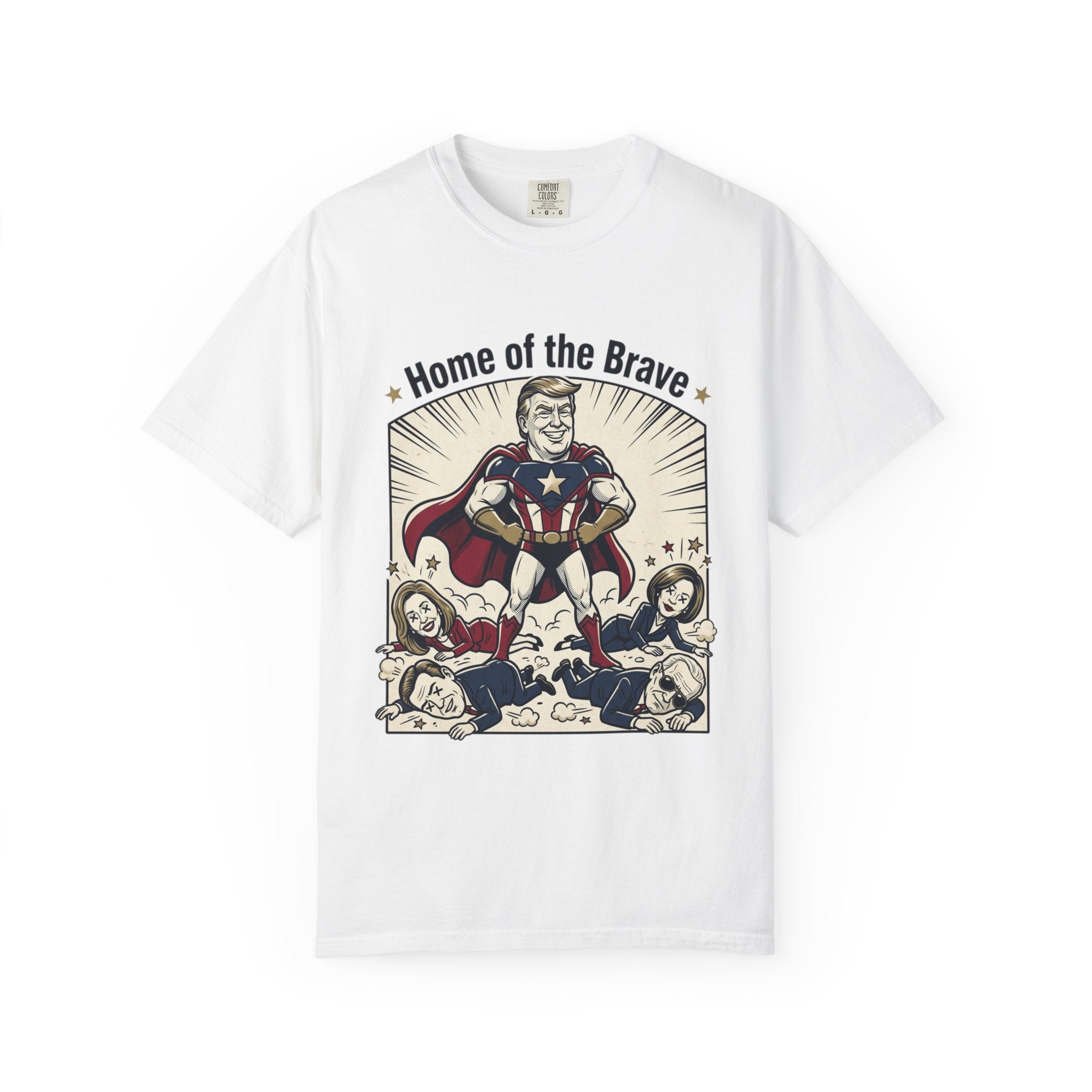 Patriotic 'Home of the Brave' Graphic T-Shirt