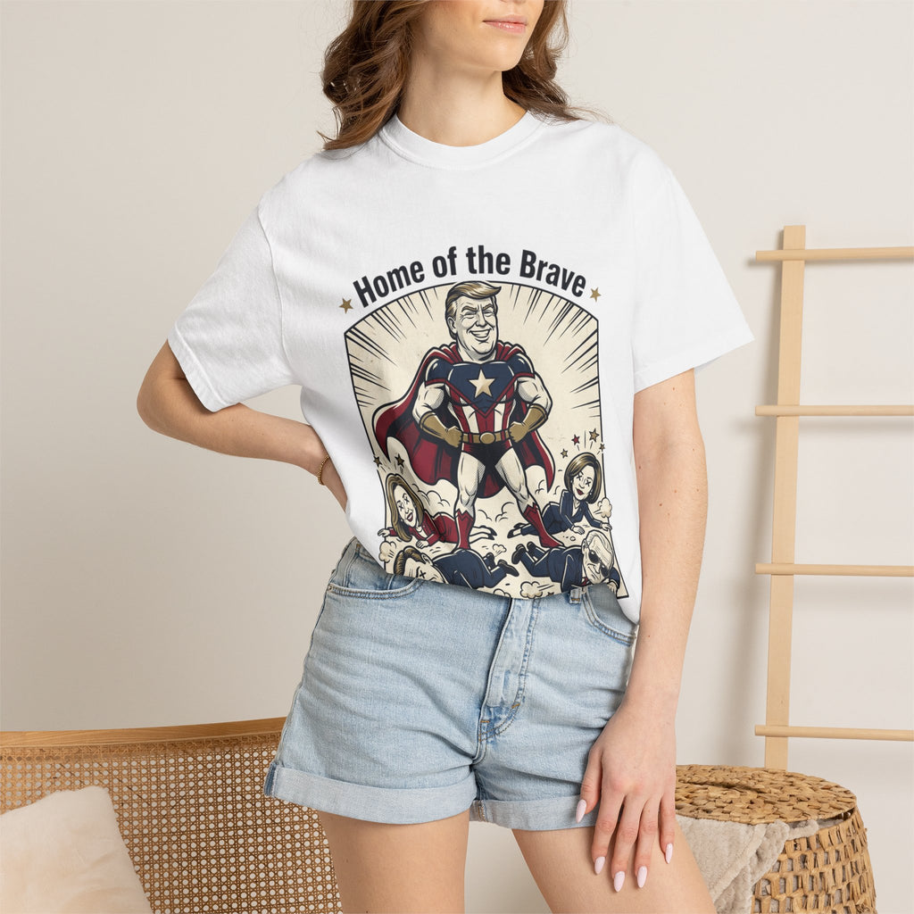 Patriotic 'Home of the Brave' Graphic T-Shirt