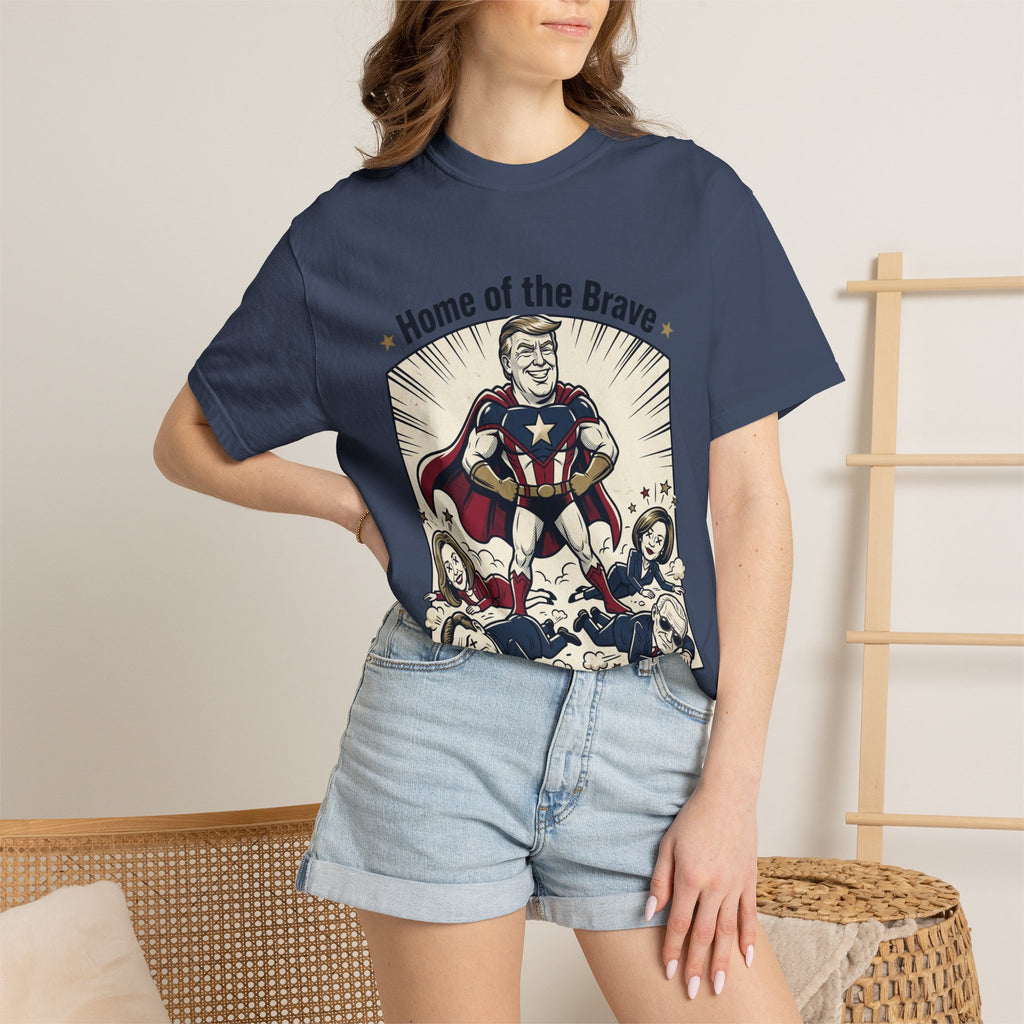 Patriotic 'Home of the Brave' Graphic T-Shirt