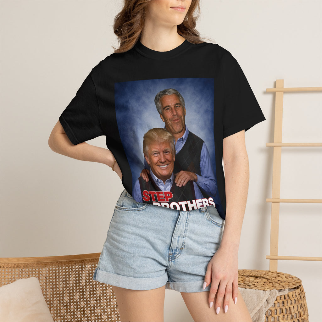 Political Parody T-Shirt — "Step Brothers" Satirical Portrait Tee