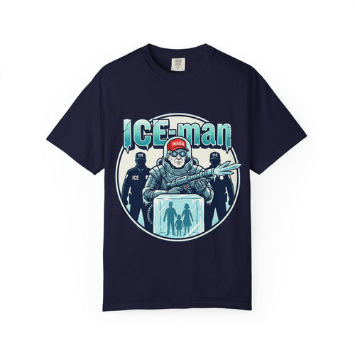 ICE-man Graphic T-Shirt — Funny ICE Agent Parody Tee